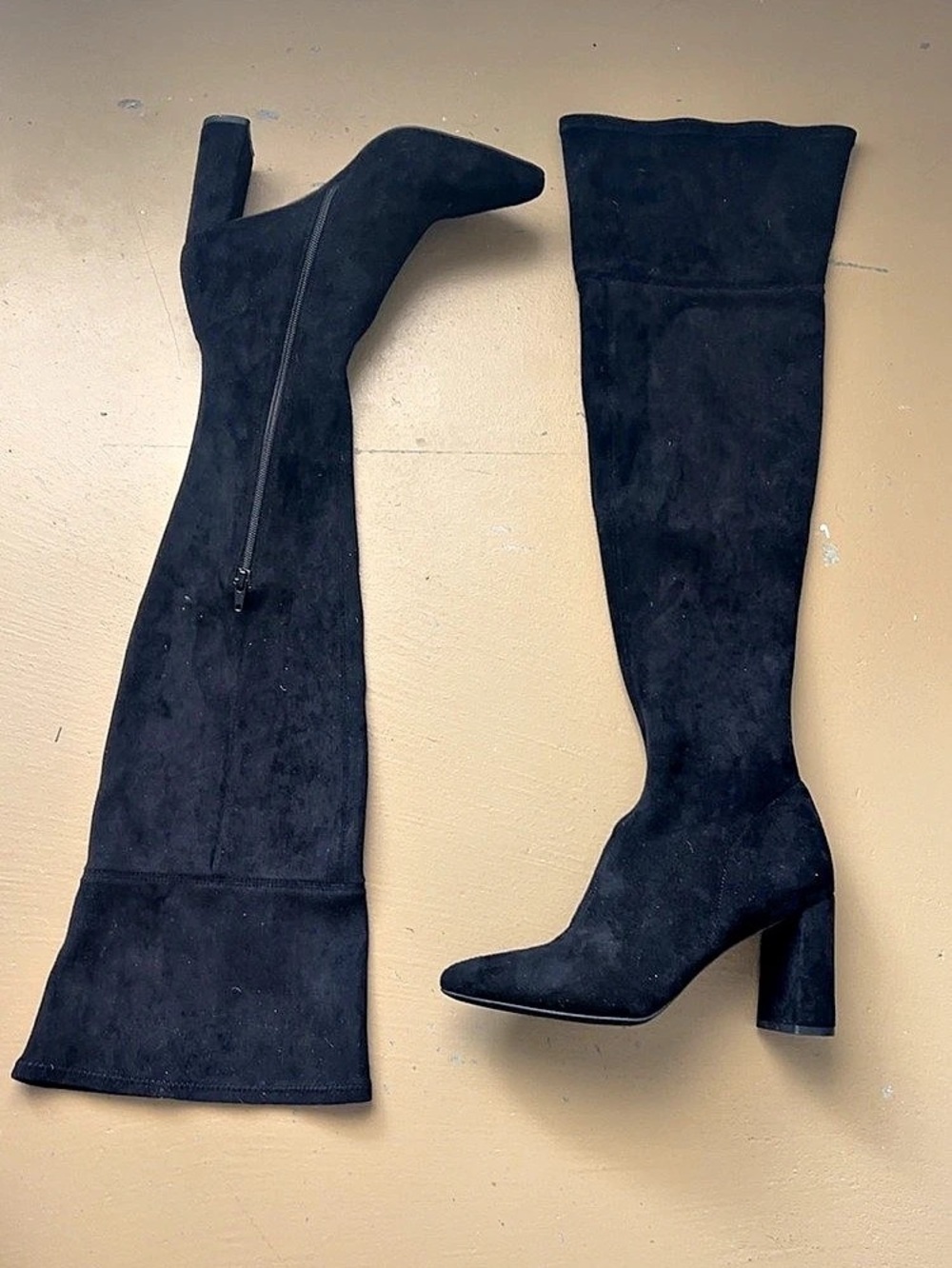Suede Black thigh high  Boots US 7.5